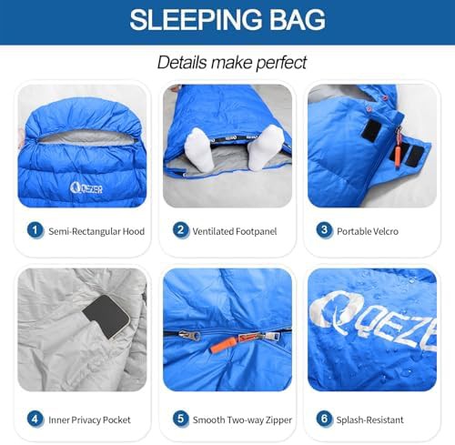Qezer down ultralight backpacking sleeping bag — photo 4