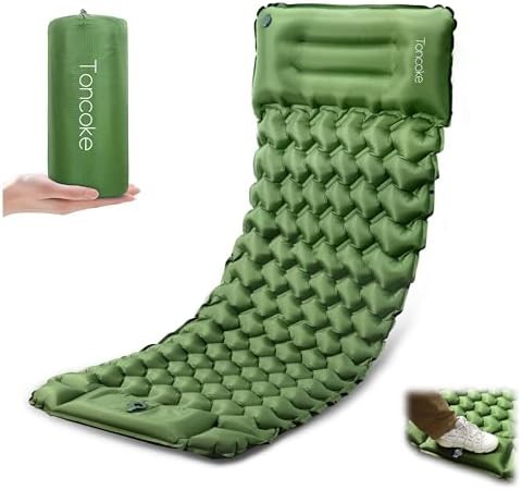Ultralight inflatable sleeping pad with pump