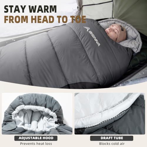 Mummy Down Sleeping Bag for Cold Weather — photo 4