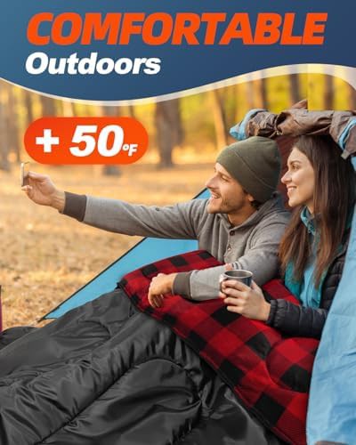 Flannel lined queen size double sleeping bag — photo 4