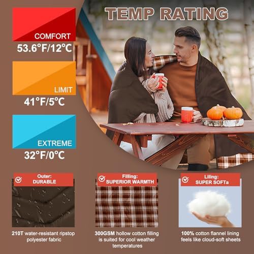 Queen size double sleeping bag for adults — photo 5