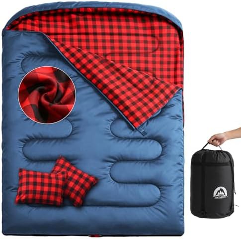 Double queen size flannel sleeping bag