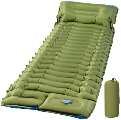 Four inch ultralight sleeping pad with pillow