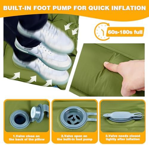 Four inch ultralight sleeping pad with pillow — photo 3