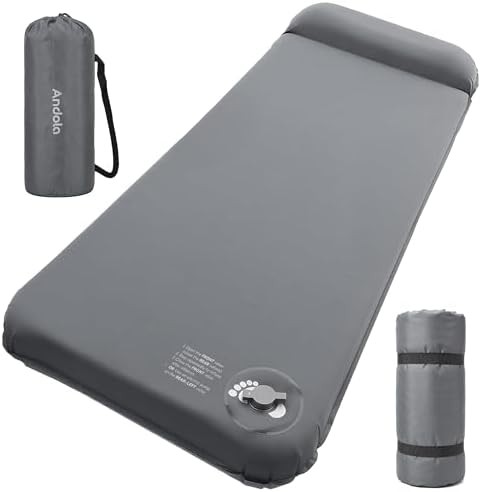 Self inflating foam insulated camping mattress