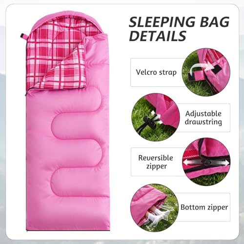 Pink flannel lined four season sleeping bag — photo 5