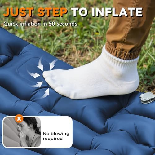 Camping sleeping pad with foot pump — photo 3
