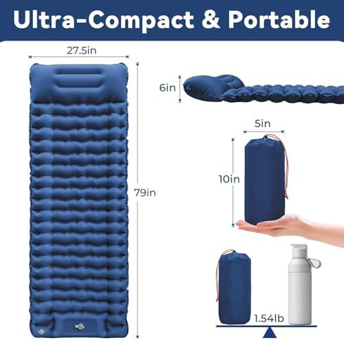 Camping sleeping pad with foot pump — photo 5