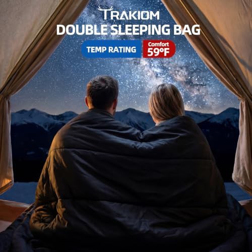 Warm double sleeping bag with two pillows — photo 3