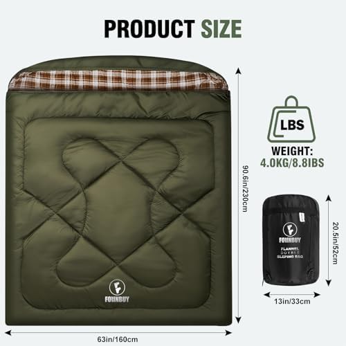 Waterproof Extra Large Flannel Sleeping Bag — photo 3
