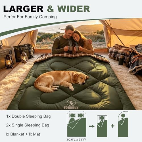 Waterproof Extra Large Flannel Sleeping Bag — photo 4