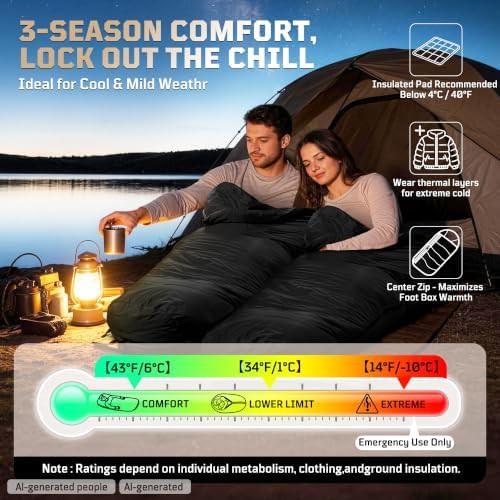 Adults 3 season mummy camping bag — photo 3