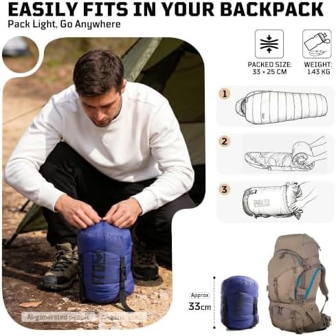 Ultralight cold weather mummy sleeping bag — photo 4